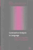 Contrastive analysis in language : identifying linguistic units of comparison /