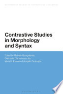 Contrastive studies in morphology and syntax /