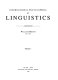 International encyclopedia of linguistics /