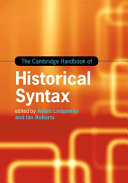 The Cambridge handbook of historical syntax /