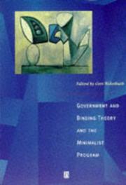 Government and binding theory and the minimalist program : principles and parameters in syntactic theory /