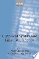 Historical syntax and linguistic theory /