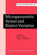 Microparametric syntax and dialect variation /