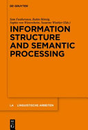 Experiments in focus : information structure and semantic processing /