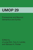 Possessives and beyond : semantics and syntax /