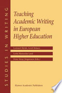 Teaching academic writing in European higher education /