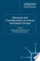 Discourse and Transformation in Central and Eastern Europe /