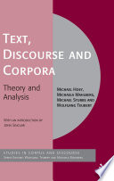 Text, discourse and corpora : theory and analysis /