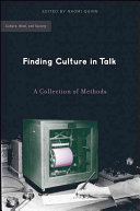 Finding culture in talk : a collection of methods /