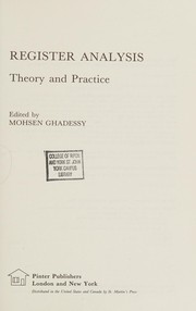 Register analysis : theory and practice /