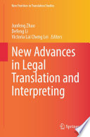 New Advances in Legal Translation and Interpreting /