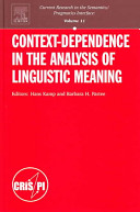 Context-dependence in the analysis of linguistic meaning /