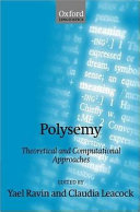 Polysemy : theoretical and computational approaches /