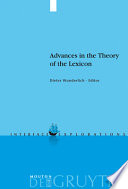 Advances in the theory of the lexicon /