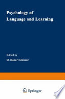 Psychology of language and learning /