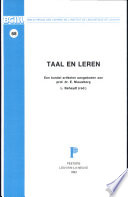 Taal en leren : een bundel artikelen aangeboden aan prof. dr. E. Nieuwborg /