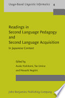 Readings in second language pedagogy and second language acquisition : in Japanese context /