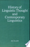 History of linguistic thought and contemporary linguistics /