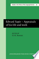 Edward Sapir, appraisals of his life and work /