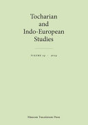 Tocharian and Indo-European studies.