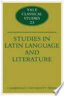 Studies in Latin language and literature /