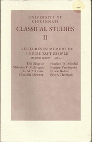 Lectures in memory of Louise Taft Semple: second series, 1966-1970 /