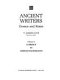 Ancient writers : Greece and Rome /