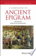 A companion to ancient epigram /