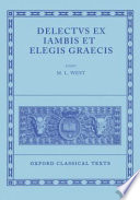 Delectus ex iambis et elegis Graecis /