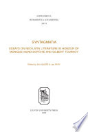 Syntagmatia : essays on neo-Latin literature in honour of Monique Mund-Dopchie and Gilbert Tournoy /