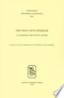 The Neo-Latin epigram : a learned and witty genre /