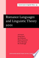 Romance languages and linguistic theory 2001 : selected papers from 'Going Romance' Amsterdam, 6-8 December 2001 /