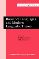 Romance languages and modern linguistic theory : papers from the 20th Linguistic Symposium on Romance Languages (LSRL XX), Ottawa, 10-14 April 1990 /