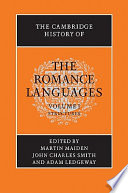The Cambridge history of the Romance languages /