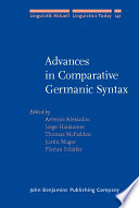 Advances in comparative Germanic syntax /
