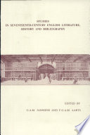 Studies in seventeenth-century English literature, history and bibliography : festschrift for Professor T.A. Birrell on the occasion of his sixtieth birthday /