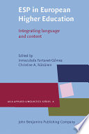 ESP in European higher education : integrating language and content /