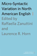 Micro-syntactic variation in North American English /