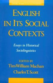 English in its social contexts : essays in historical sociolinguistics /