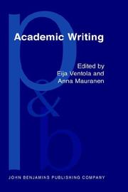 Academic writing : intercultural and textual issues /