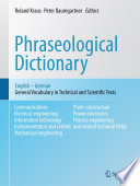 Phraseological dictionary. general vocabulary in technical and scientific texts /