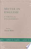 Meter in English : a critical engagement /