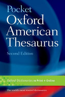 Pocket Oxford American thesaurus /