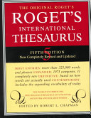 Roget's international thesaurus.