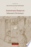 Anniversary essays on Johnson's dictionary /