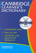 Cambridge learner's dictionary.