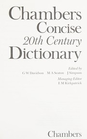Chambers concise 20th century dictionary /