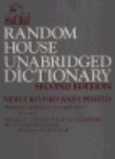 Random House unabridged dictionary /