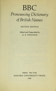 BBC pronouncing dictionary of British names /