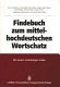 Findebuch zum mittelhochdeutschen Wortschatz : mit einem rückläufigen Index /